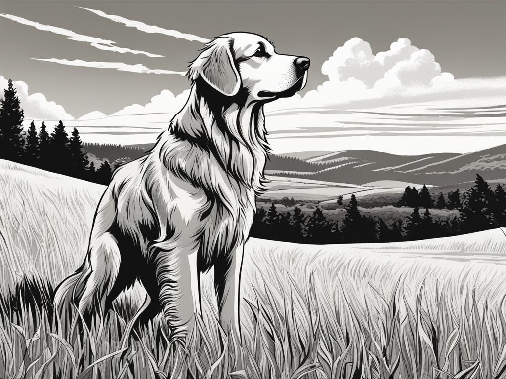 Golden Retriever showcasing upland hunting skills Golden Retriever showcasing upland hunting skills